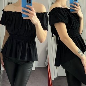 Scarlet Darkness Peplum Blouse Size S